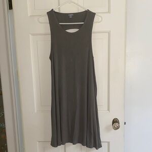 Aerie Green Sleeveless Swing Dress